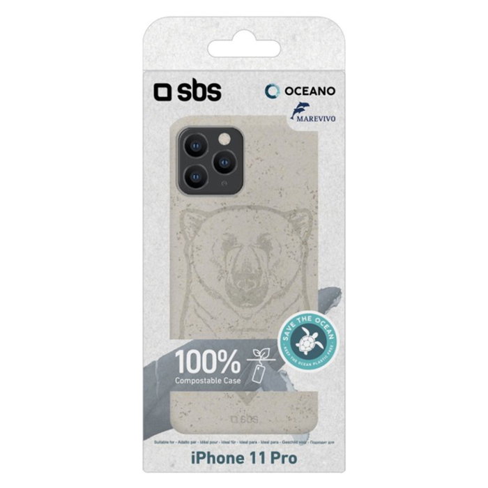 SBS Coque Oceano Eco-Friendly pour iPhone 11 Pro Gris Résistant aux Rayures TEOCNCOVIP5819G