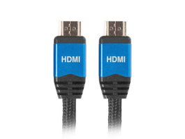 Lanberg CA-HDMI-20CU-0018-BL Câble HDMI 2.0 1,8 m Noir Premium Mâle-Mâle 18 Gbit/s