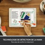 Logitech Crayon Stylo numérique précis pour iPad (2018 et +) avec technologie Apple Pencil, inclinaison, rejet de la paume, 7.5h d'autonomie, résistant aux chutes