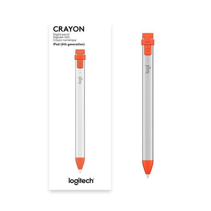 Logitech Crayon Stylo numérique précis pour iPad (2018 et +) avec technologie Apple Pencil, inclinaison, rejet de la paume, 7.5h d'autonomie, résistant aux chutes