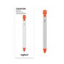 Logitech Crayon Stylo numérique précis pour iPad (2018 et +) avec technologie Apple Pencil, inclinaison, rejet de la paume, 7.5h d'autonomie, résistant aux chutes
