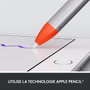 Logitech Crayon Stylo numérique précis pour iPad (2018 et +) avec technologie Apple Pencil, inclinaison, rejet de la paume, 7.5h d'autonomie, résistant aux chutes