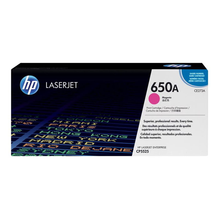 HP Toner CE273A 650A Magenta - Cartouche d'encre originale pour imprimante HP HP Toner CE273A 650A Magenta - Cartouche d'encre originale pour imprimante HP