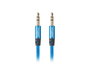Lanberg CA-MJMJ-10CU-0020-BL Câble Audio Minijack 3.5 mm Mâle/Mâle 2 m Bleu