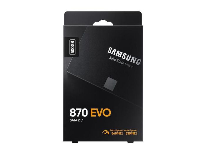Samsung 870 EVO SSD interne 2,5 pouces 500 Go SATA III 6 Gb/s - Lecteur à semi-conducteurs pour PC de bureau et portable