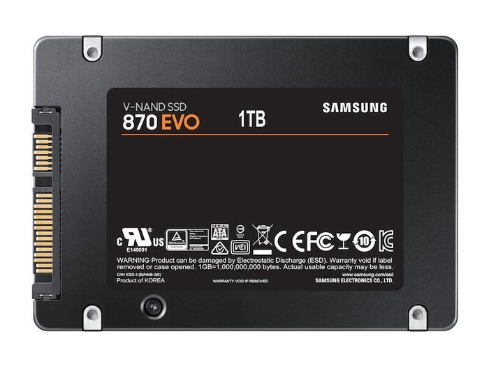 Samsung 870 EVO 1 To SSD 2,5 pouces SATA III Noir Samsung 870 EVO 1 To SSD 2,5 pouces SATA III Noir
