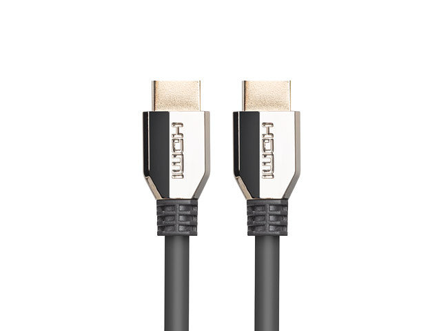 Lanberg CA-HDMI-30CU-0010-BK Câble HDMI 2.1 1 m Mâle vers Mâle Noir Argent 48 Gbit/s HDR Cuivre