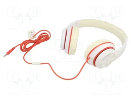 GEMBIRD Écouteurs avec microphone blanc et rouge Jack 3,5mm MHS-LAX-W
