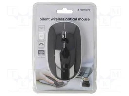 GEMBIRD Souris sans fil optique noire avec bouton de changement DPI