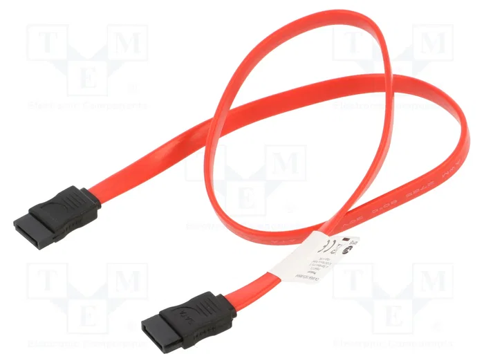 Lanberg Câble SATA III 6 Gb/s 0,5 m Rouge