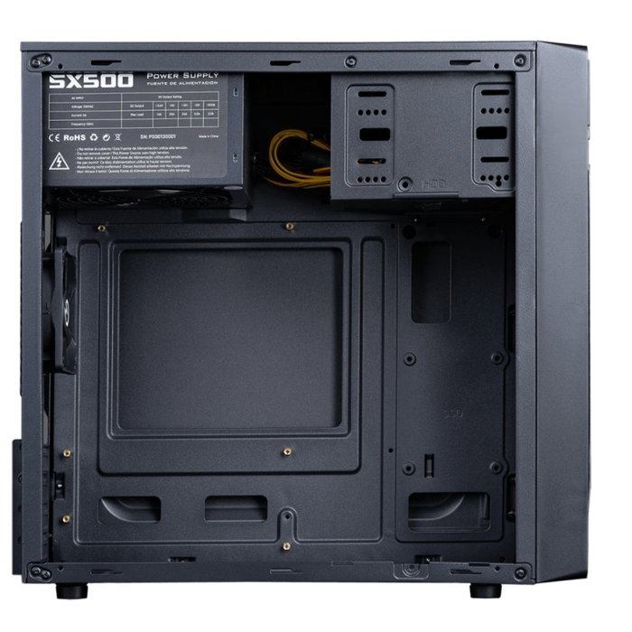 Hiditec CHA010032 Boîtier PC Micro-ATX Mini Tour Noir avec Alimentation 500W