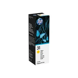 HP Bouteille d'encre authentique Jaune HP 31 70 mL (1VU28AE) pour imprimantes Smart Tank 455, 457, 513, Plus 555, Plus 559, Plus 570, Plus 655, Ink Tank 315 - Jusqu'à 8000 pages