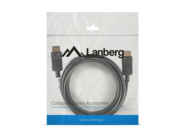 Lanberg Câble DisplayPort Mâle-Mâle 4K 3 mètres 21,6 Gb/s Or Lanberg Câble DisplayPort Mâle-Mâle 4K 3 mètres 21,6 Gb/s Or