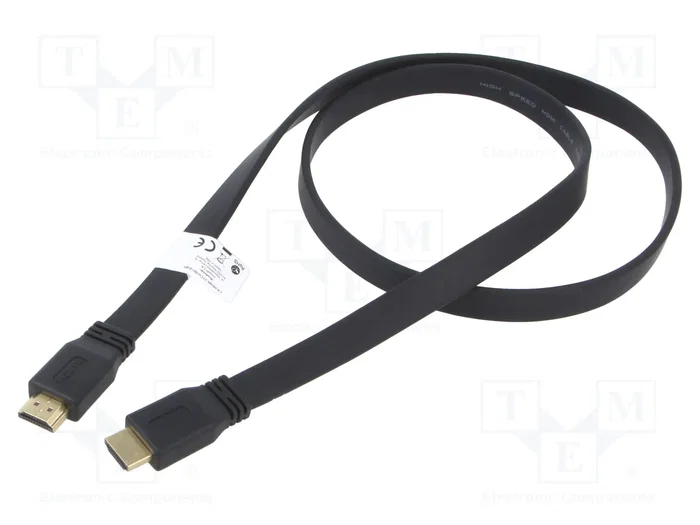 Lanberg Câble HDMI 2.0 Plat 4K 1m Noir Lanberg Câble HDMI 2.0 Plat 4K 1m Noir