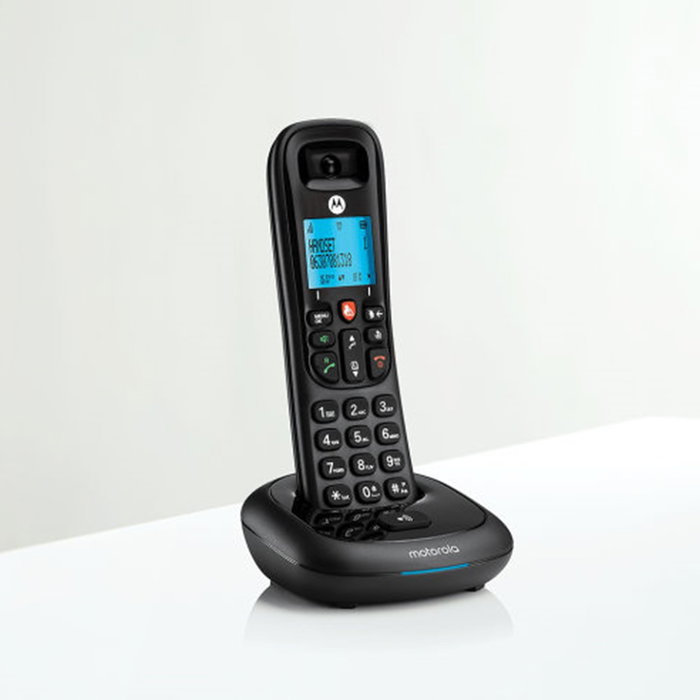 Motorola CD4001 Téléphone Sans Fil DECT Noir avec Haut-parleur et Blocage d'Appels Motorola CD4001 Téléphone Sans Fil DECT Noir avec Haut-parleur et Blocage d'Appels