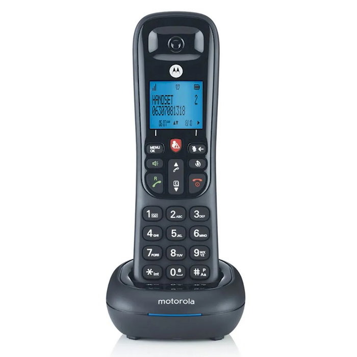 Motorola CD4001 Téléphone Sans Fil DECT Noir avec Haut-parleur et Blocage d'Appels Motorola CD4001 Téléphone Sans Fil DECT Noir avec Haut-parleur et Blocage d'Appels