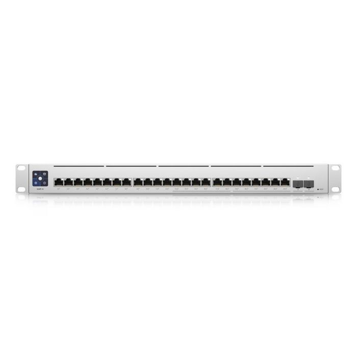 Ubiquiti Switch Managed Layer 3 24 ports PoE+, 12x 2.5G RJ45 & 12x Gigabit RJ45 & 2x 10G SFP+, 124 Gbps, écran tactile, RPS