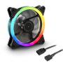 Sharkoon SHARK Blades PWM Ventilateur de Boîtier 120mm Noir, RGB 20 LEDs, 1400 RPM, 24.8 dB(A), Fluid Dynamic Bearing