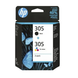 HP 305 Pack de 2 Cartouches d'Encre Originales - Noir et Couleur