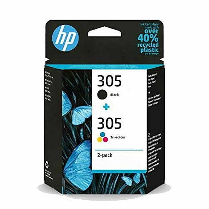 HP Pack de 2 Cartouches d'Encre HP 305 Noir et Couleur HP Pack de 2 Cartouches d'Encre HP 305 Noir et Couleur