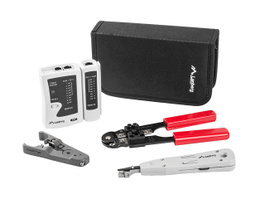 Lanberg NT-0301 Kit Outils Réseau Testeur Dénudeur Câbles Crimpeuse