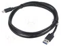 Lanberg Câble USB C vers USB A 3.1, 1,8 m, Noir