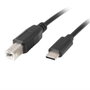 Lanberg CA-USBA-13CC-0018-BK Câble USB Type C vers USB B 1,8 m USB 2.0 Noir