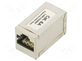 GEMBIRD Connecteur RJ45 blanc Cat 6a avec socle des deux côtés