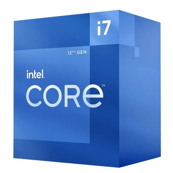 Intel Processeur Core i7-12700 (BX8071512700), 12 Cores, Cache 25 Mo, Fréquence jusqu'à 4.90 GHz, Socket LGA1700