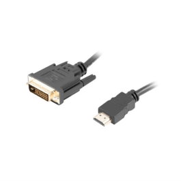 Lanberg CA-HDDV-20CU-0018-BK Câble HDMI A vers DVI-D 1,8 m 4K Ultra HD Noir