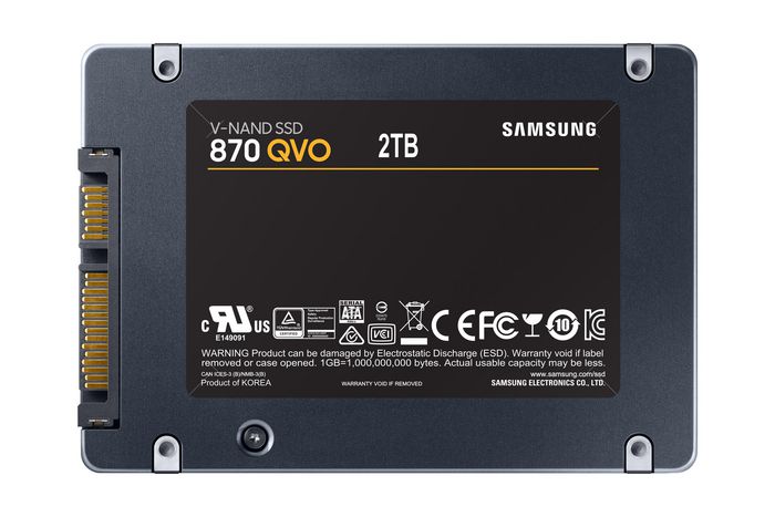 Samsung 870 QVO - SSD 2 To SATA III 2.5 pouces - V-NAND MLC - Vitesses jusqu'à 560/530 Mo/s