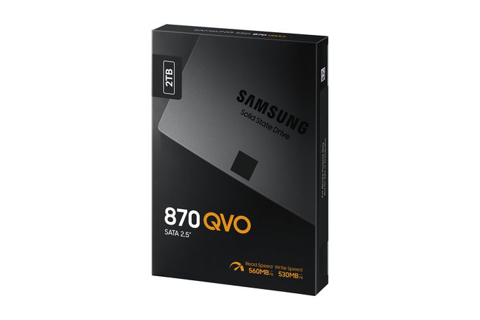 Samsung 870 QVO - SSD 2 To SATA III 2.5 pouces - V-NAND MLC - Vitesses jusqu'à 560/530 Mo/s