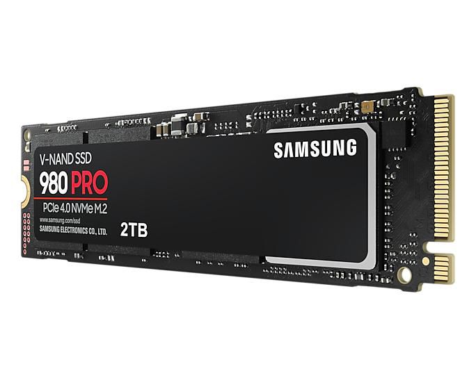 Samsung 980 PRO SSD M.2 NVMe PCIe 4.0 2TB - Vitesse jusqu'à 7 000 MB/s - Pour Gaming et PC Haute Performance