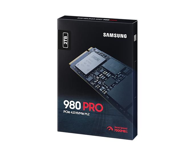 Samsung 980 PRO SSD M.2 NVMe PCIe 4.0 2TB - Vitesse jusqu'à 7 000 MB/s - Pour Gaming et PC Haute Performance