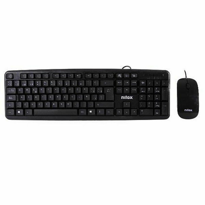 clavier et souris Nilox COMBO USB NILOX - TECLADO + RATÓN FLAT Noir Espagnol Qwerty QWERTY clavier et souris Nilox COMBO USB NILOX - TECLADO + RATÓN FLAT Noir Espagnol Qwerty QWERTY