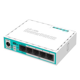 MikroTik RB750r2 (hEX lite) - Routeur 5 ports Fast Ethernet, PoE in, pour réseau domestique ou SOHO - Boîtier blanc