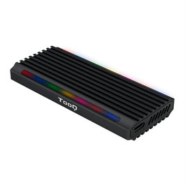 Tooq TQE-2222B Shinobi Boîtier Externe SSD USB-C 3.1 Gen2 RGB Aluminium Noir