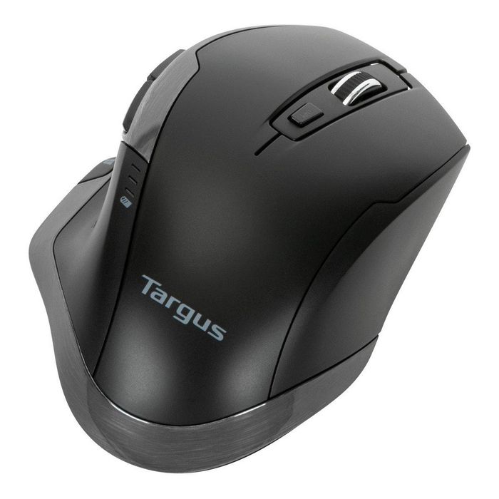 Targus Souris Ergonimique Sans Fil 2.4 GHz avec Protection Antimicrobial DefenseGuard, 1600 DPI, 7 Boutons, 2800 mAh, pour Windows/MacOS/Android, Noir