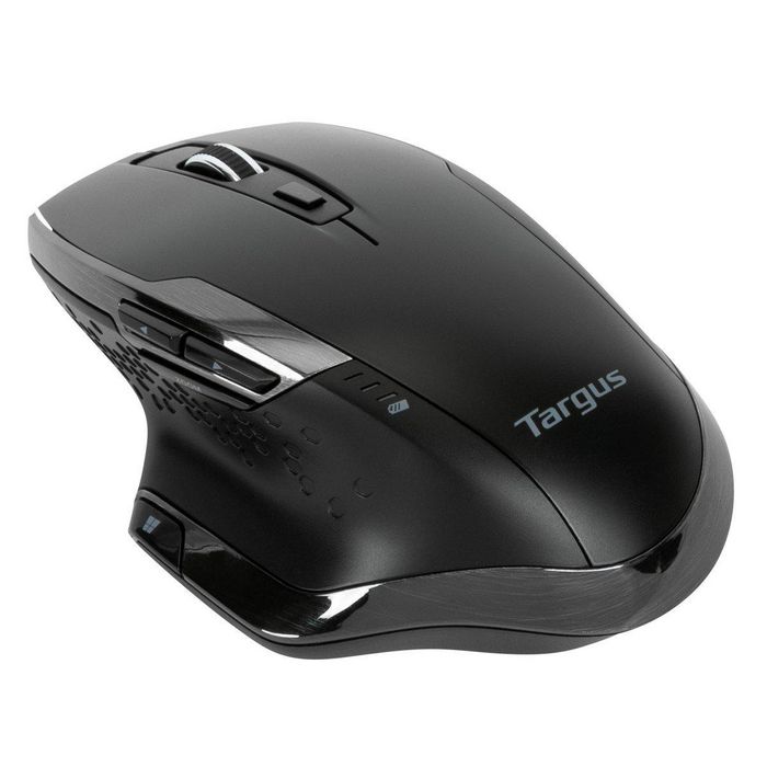Targus Souris Ergonimique Sans Fil 2.4 GHz avec Protection Antimicrobial DefenseGuard, 1600 DPI, 7 Boutons, 2800 mAh, pour Windows/MacOS/Android, Noir
