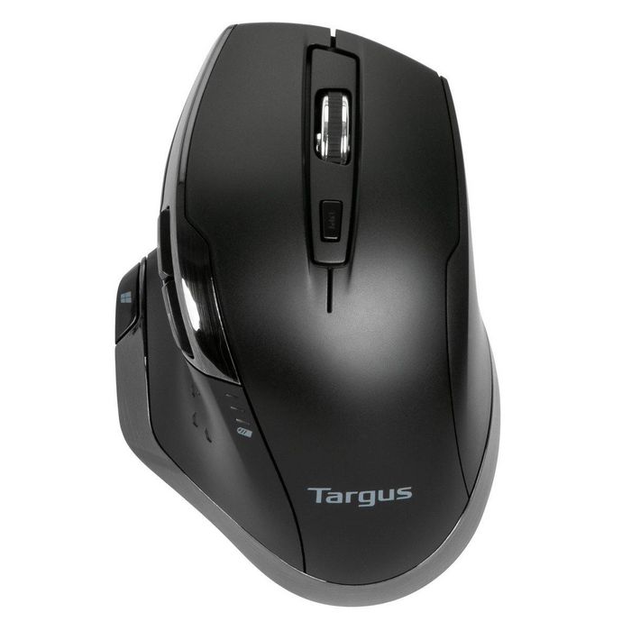 Targus Souris Ergonimique Sans Fil 2.4 GHz avec Protection Antimicrobial DefenseGuard, 1600 DPI, 7 Boutons, 2800 mAh, pour Windows/MacOS/Android, Noir
