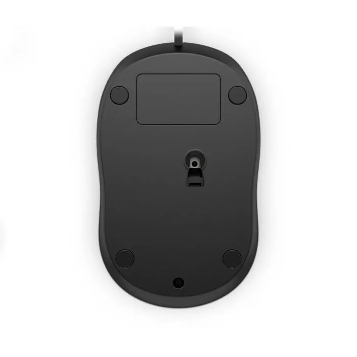HP Souris Filaire 1000 - Noir, Ambidextre, 1200 DPI, 3 Boutons et Molette de Défilement pour un Contrôle et un Confort Optimaux
