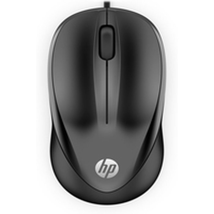 HP Souris Filaire 1000 - Noir, Ambidextre, 1200 DPI, 3 Boutons et Molette de Défilement pour un Contrôle et un Confort Optimaux