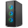 Nox Hummer Horus Boîtier PC Gaming Semi-Tour Noir, Vitre Trempée, 4 Ventilateurs ARGB 120mm, USB 3.0