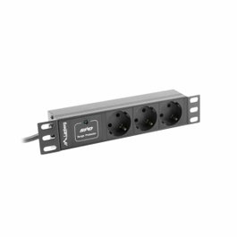 Lanberg Réglette PDU 1U 16A 3x Schuko Noir
