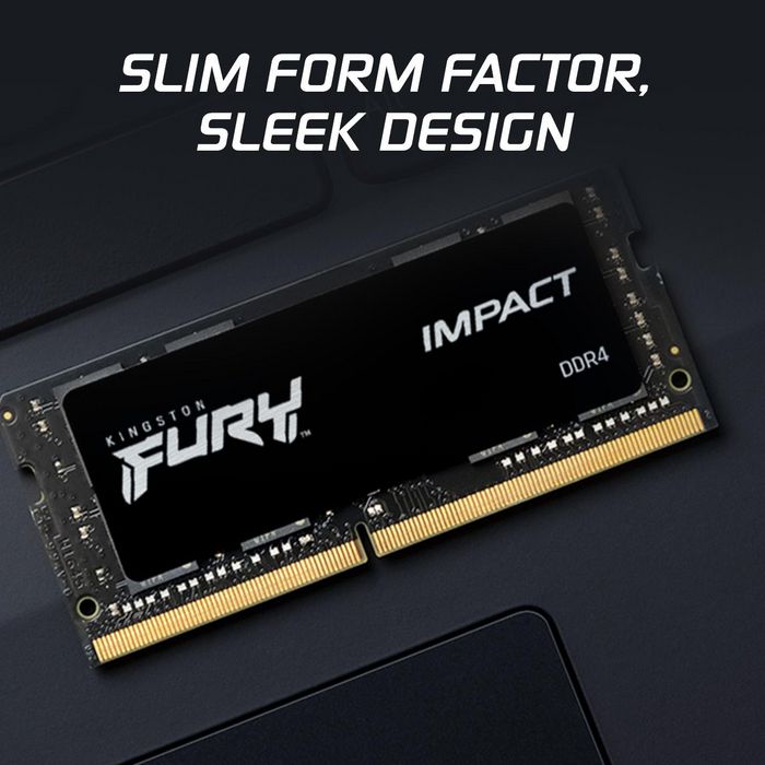 Kingston FURY Impact - Kit de mémoire DDR4 SODIMM 16 Go (2x8 Go) 3200 MHz CL20 1.2 V - Overclocking Plug & Play, compatible XMP Intel et AMD Ryzen