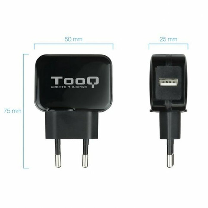 TooQ TQWC-1S01 Chargeur mural 12 W Noir