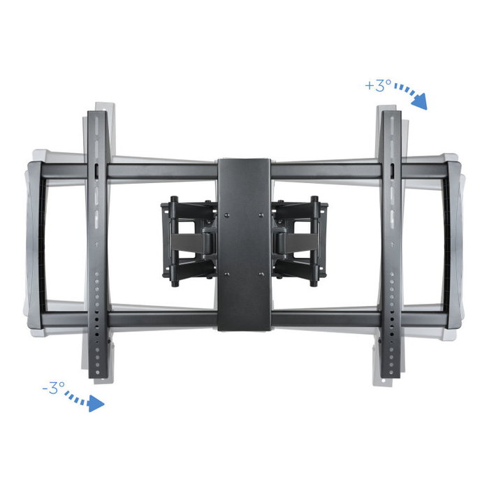 Tooq LP75100TN Support Mural TV 60-100 Pouces Noir VESA Jusqu'à 800x600 Inclinable Pivotant Tooq LP75100TN Support Mural TV 60-100 Pouces Noir VESA Jusqu'à 800x600 Inclinable Pivotant