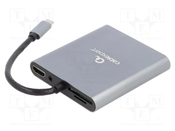 GEMBIRD Hub USB A-CM-COMBO6-01 Gris GEMBIRD Hub USB A-CM-COMBO6-01 Gris