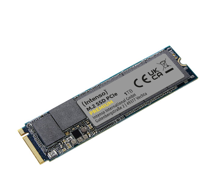 Intenso Disque SSD Interne 1TB M.2 2280 PCIe Gen 3x4 NVMe Lecture 2100MB/s