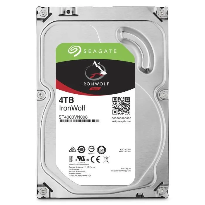 Seagate ST4000VN006 Disco Dur Interne Ironwolf NAS 4 To 3.5 5400 rpm